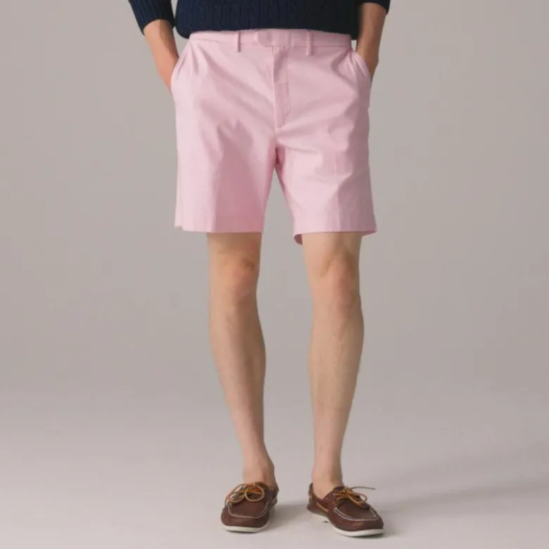 8" dress short in stretch cotton blend