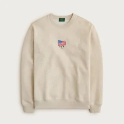 '83 fleece sweatshirt with flag embroidery