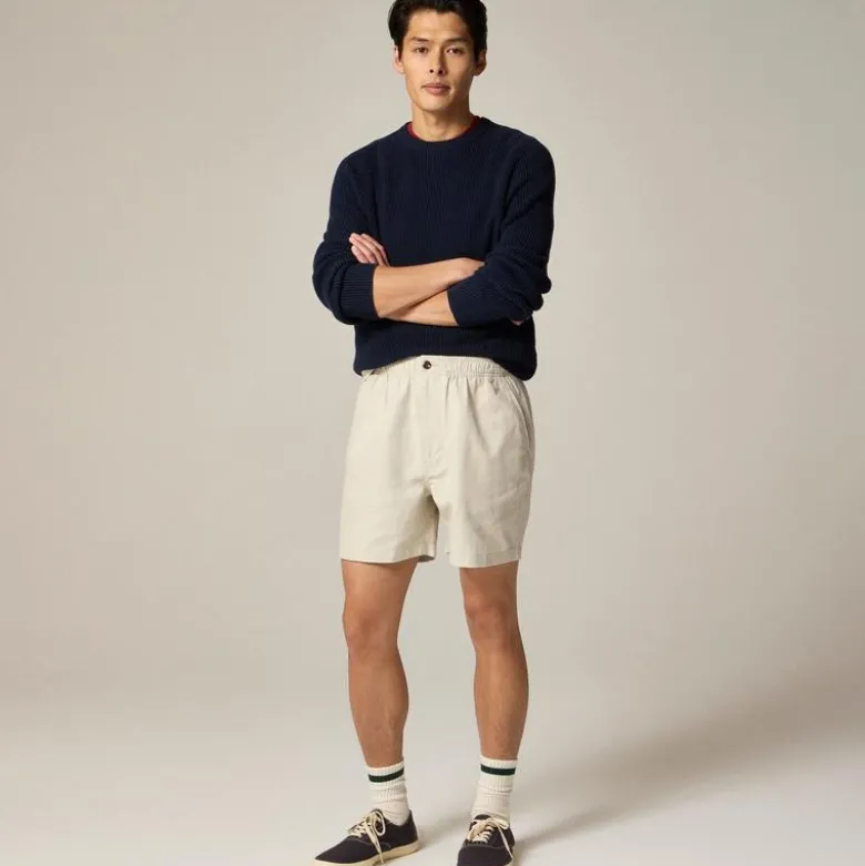 5.5'' Pier short in cotton-linen blend