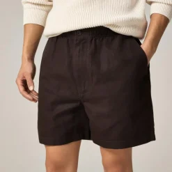 5.5'' Pier short in cotton-linen blend