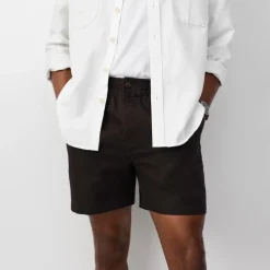 5.5'' Pier short in cotton-linen blend