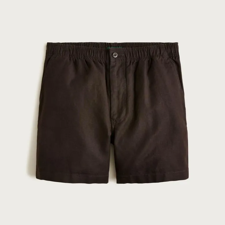 5.5'' Pier short in cotton-linen blend