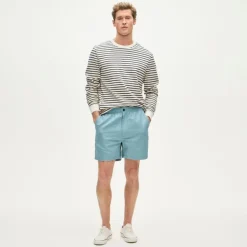 5.5'' Pier short in cotton-linen blend