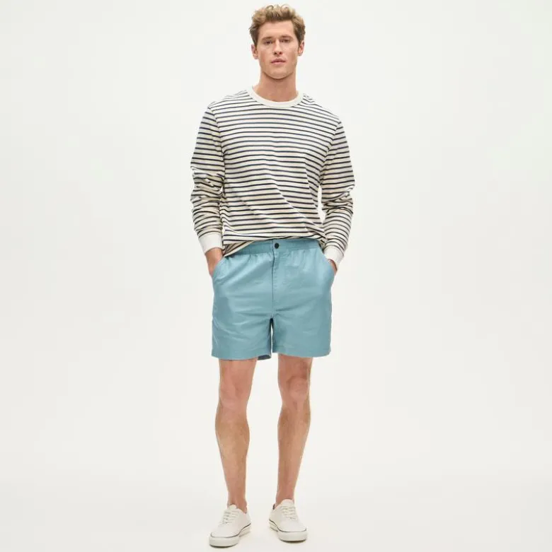 5.5'' Pier short in cotton-linen blend