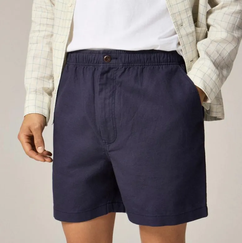5.5'' Pier short in cotton-linen blend
