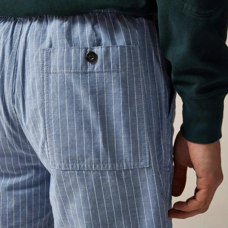 5.5" Pier short in striped cotton blend
