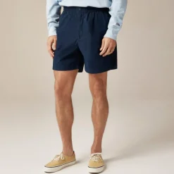 6" pleated utility sport short in stretch cotton blend