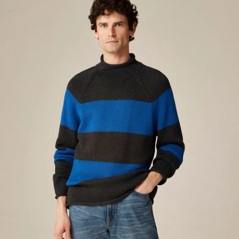 1988 Rollneck™ sweater in cotton hoop stripe
