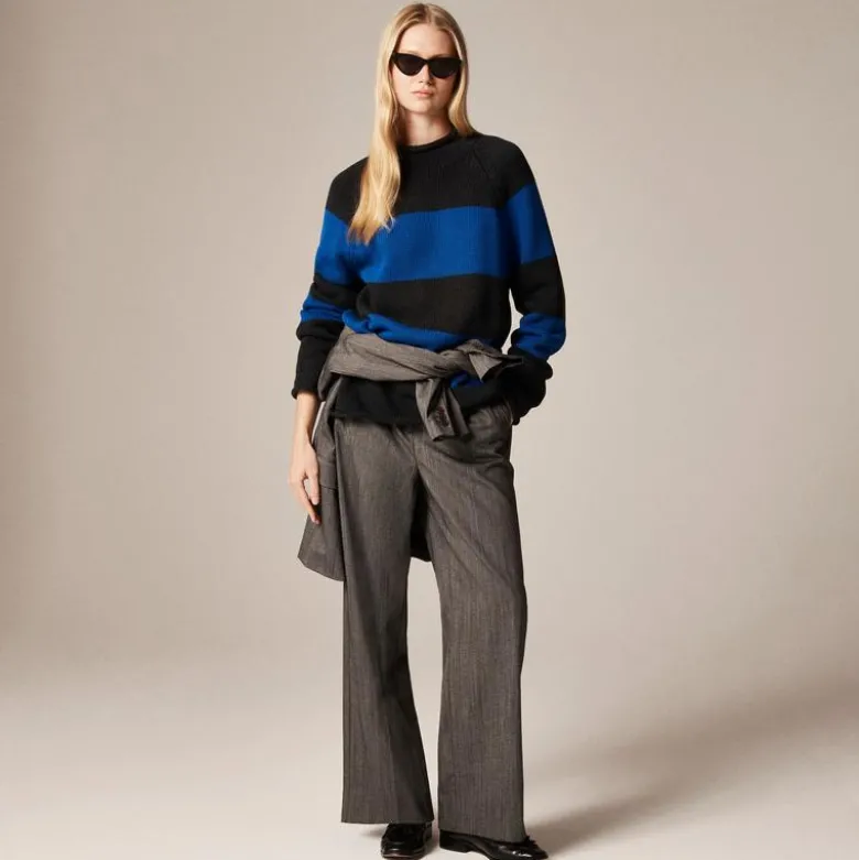 1988 Rollneck™ sweater in cotton hoop stripe