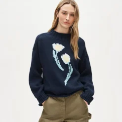 2025 Rollneck™ sweater in floral-print heritage cotton