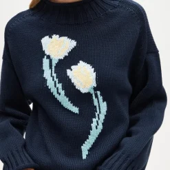 2025 Rollneck™ sweater in floral-print heritage cotton