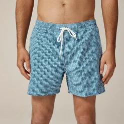 6'' stretch swim trunk in print with ECONYL® nylon