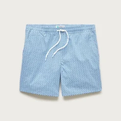 6'' stretch swim trunk in print with ECONYL® nylon