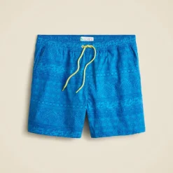 6'' stretch swim trunk in print with ECONYL® nylon