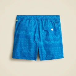 6'' stretch swim trunk in print with ECONYL® nylon