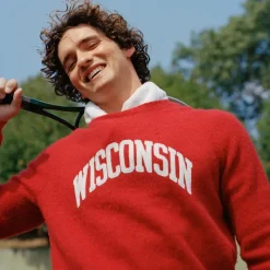 '47 X J.Crew brushed wool Wisconsin sweater