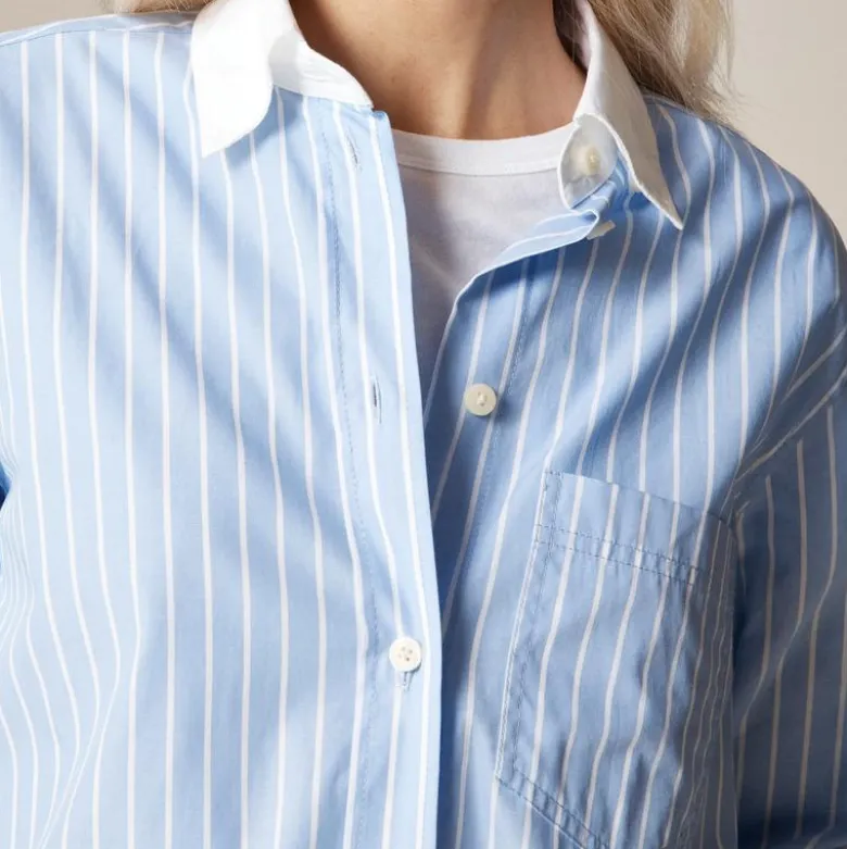 Alex Eagle X J.Crew button-up shirt in pinstripe