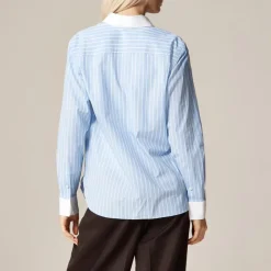 Alex Eagle X J.Crew button-up shirt in pinstripe