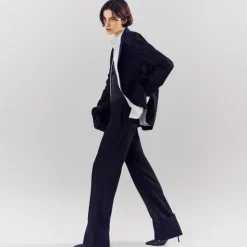 Alex Eagle X J.Crew cuffed mid-rise trouser in wool-cotton blend