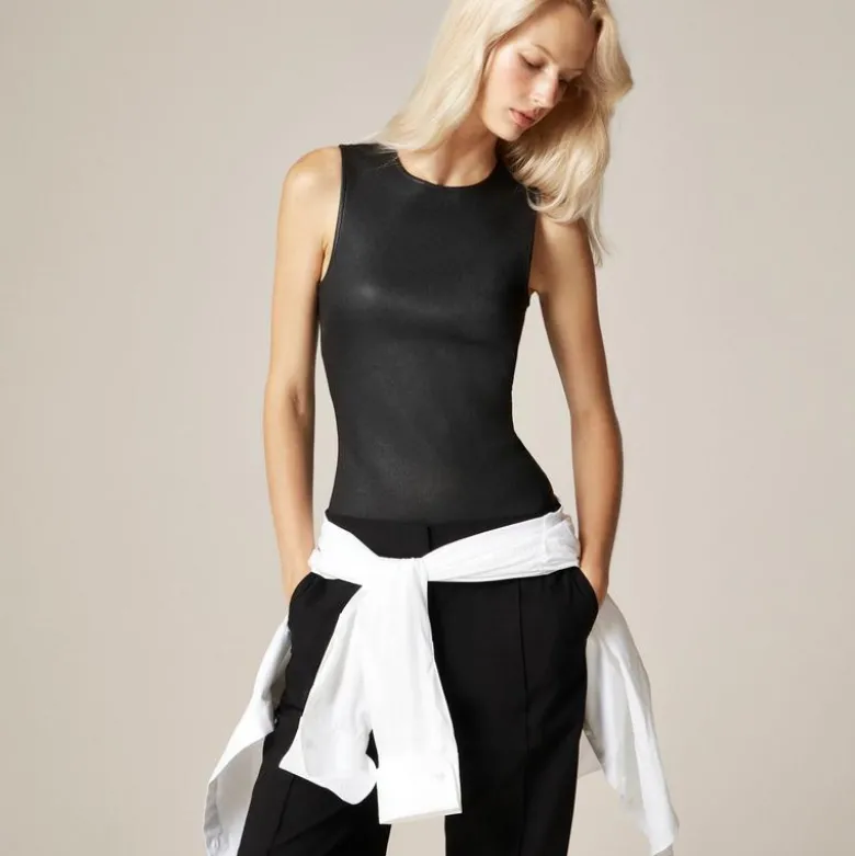 Alex Eagle X J.Crew leather-blend bodysuit