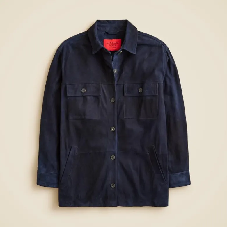 Alex Eagle X J.Crew oversized suede shirt