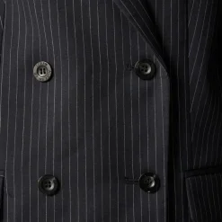 Alex Eagle X J.Crew relaxed double-breasted blazer in pinstriped wool