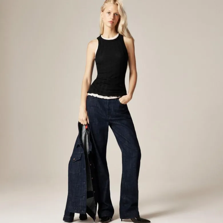 Alex Eagle X J.Crew ribbed shell tank top in merino wool