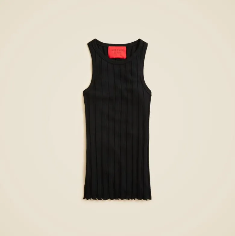 Alex Eagle X J.Crew ribbed shell tank top in merino wool