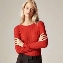 Alex Eagle X J.Crew ribbed long-sleeve T-shirt in merino wool