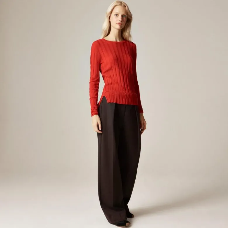 Alex Eagle X J.Crew ribbed long-sleeve T-shirt in merino wool