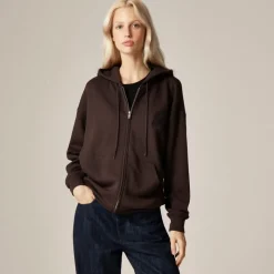 Alex Eagle X J.Crew scuba-knit full-zip hoodie
