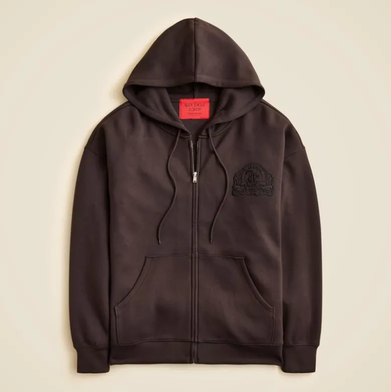 Alex Eagle X J.Crew scuba-knit full-zip hoodie