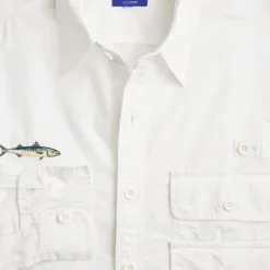 Atlantic Coastal Supplies X J.Crew cotton poplin fishing shirt