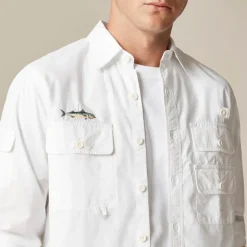 Atlantic Coastal Supplies X J.Crew cotton poplin fishing shirt