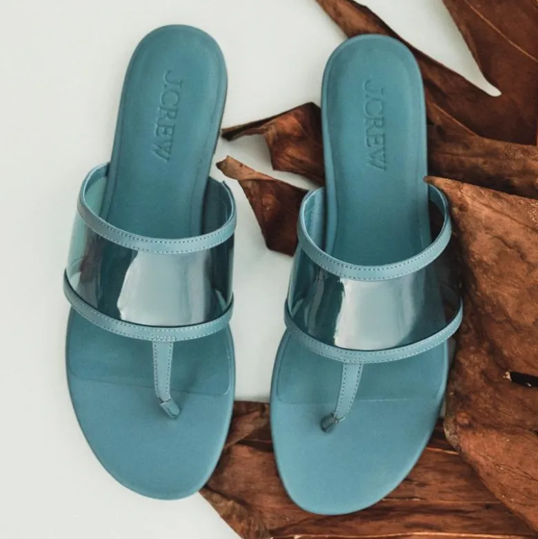 Audrey jelly thong sandals in leather