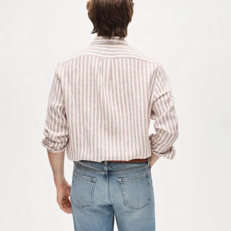 Baird McNutt Irish linen point-collar shirt