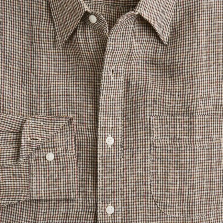 Baird McNutt Irish linen point-collar shirt