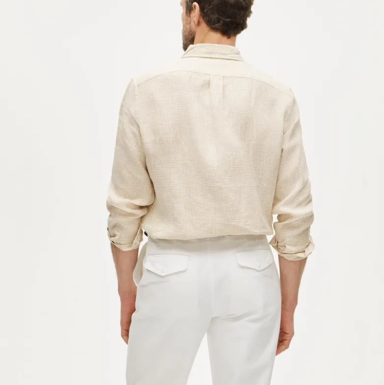 Baird McNutt Irish linen point-collar shirt