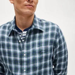 Baird McNutt Irish linen point-collar shirt