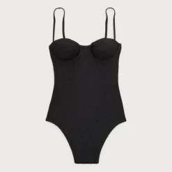 Balconette eyelet underwire one-piece