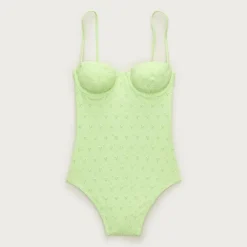 Balconette eyelet underwire one-piece