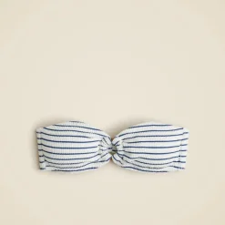 Bandeau scrunchie bikini top with O-ring