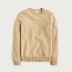 Basket-stitch cotton crewneck sweater