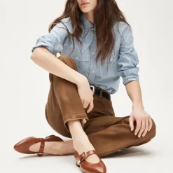 Bea Mary Jane ballet flats in leather