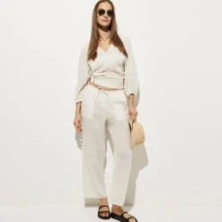 Beach pant in Hampton linen-blend