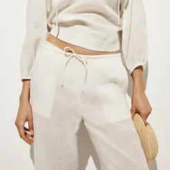 Beach pant in Hampton linen-blend