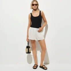 Beach short in Hampton linen-blend