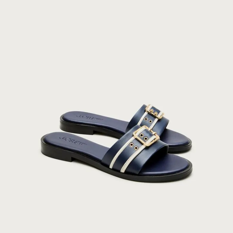 Belted sandals in leather