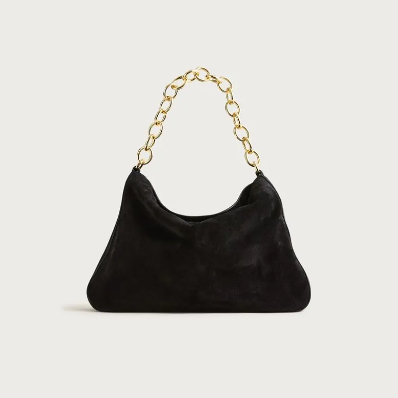 Berkeley chainlink shoulder bag in suede
