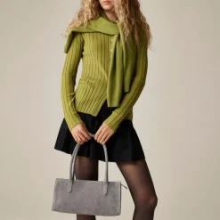 Berkeley structured shoulder bag in suede